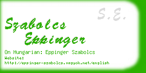 szabolcs eppinger business card